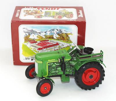 Traktor aus Blech gelb-grün 4340510 Blechspielzeug
