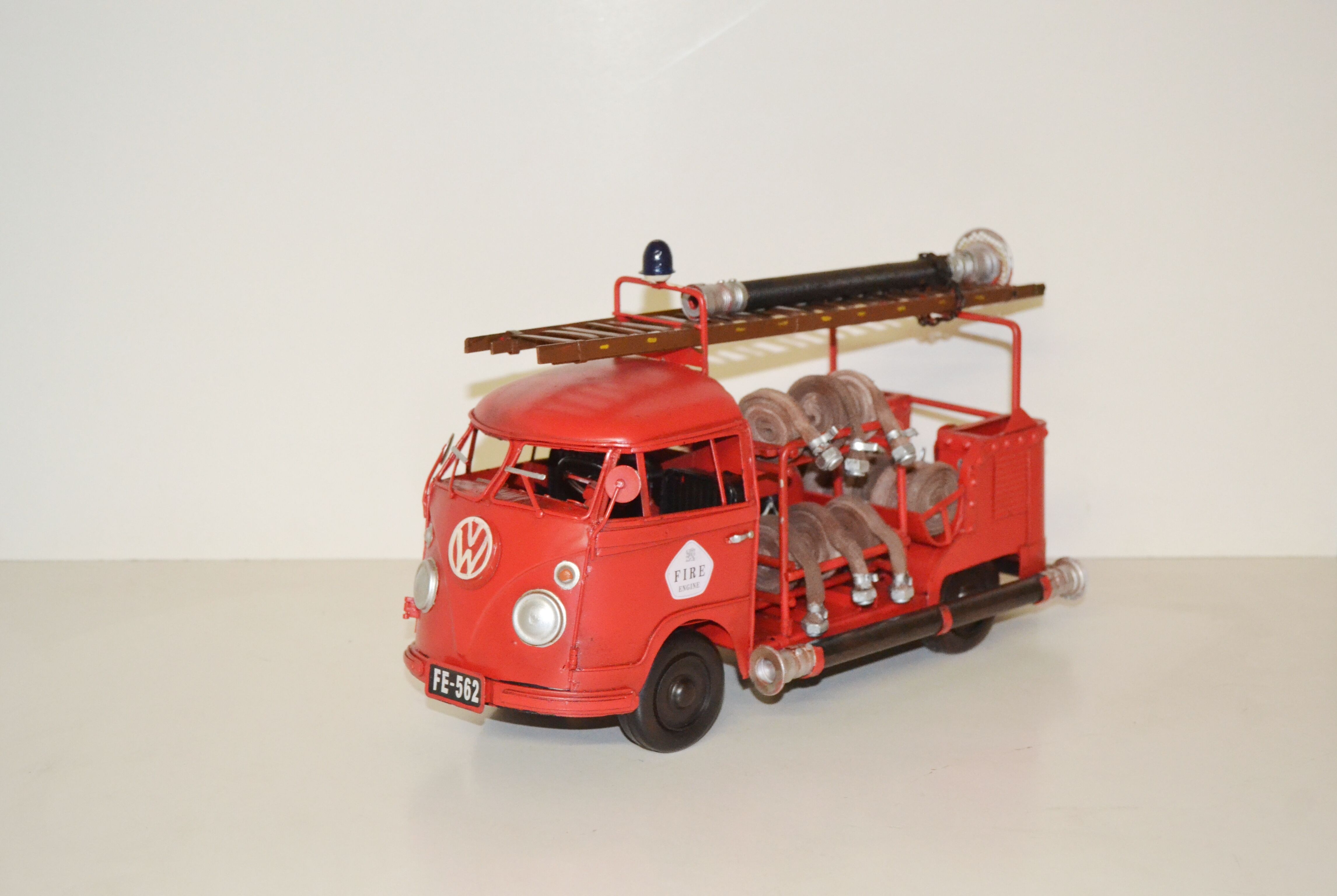 Feuerwehrauto Modellfahrzeug Feuerwehr im Nostalgischem Stil 35cm Auto Blech 