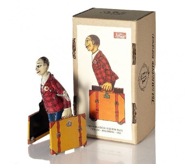 Paya Figur Kofferträger mit Karton Ansicht rechts